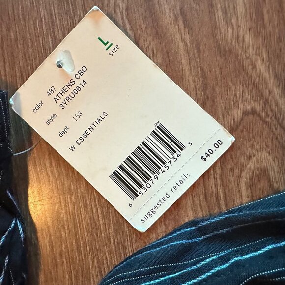 Axcess Black Pin Striped Button Down Shirt NWT Size L - Picture 6 of 14